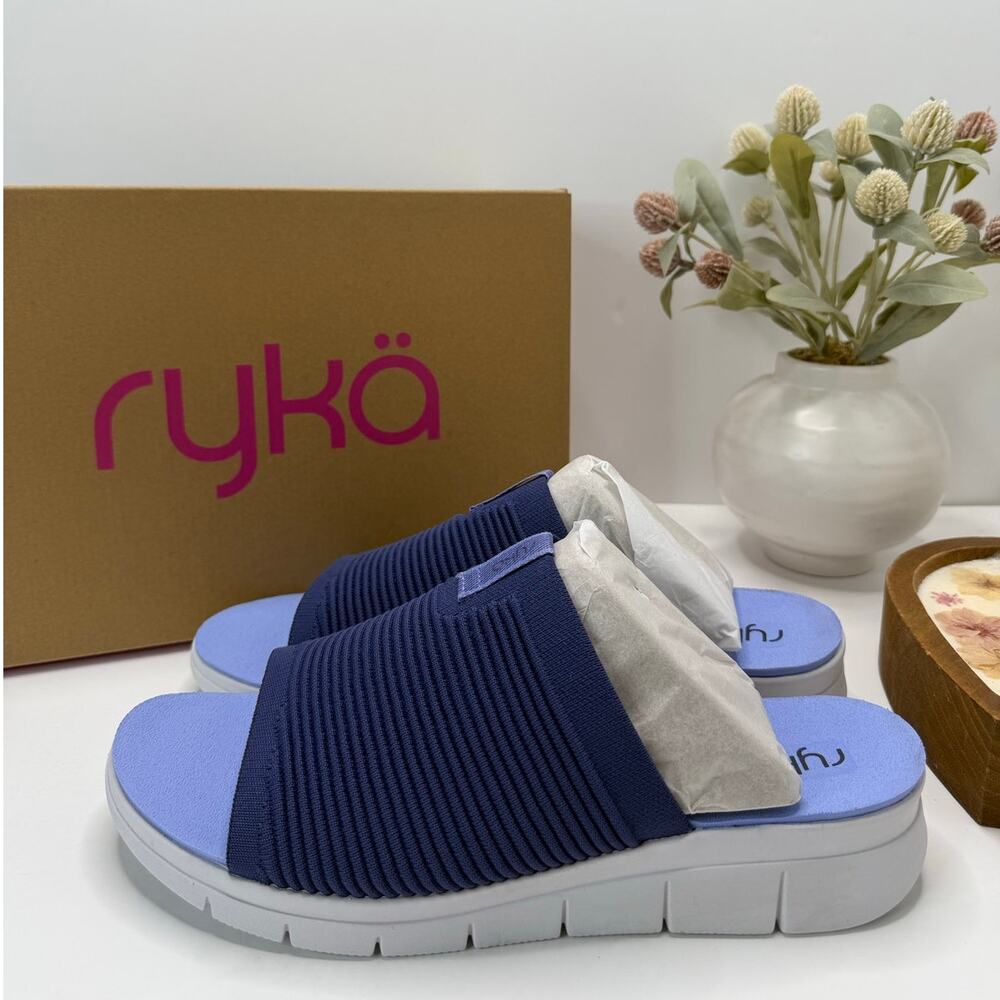 Ryka Epic Slide Casual Atheltic Slide Dusk Blue J3091F1400 Women's 12M NWB